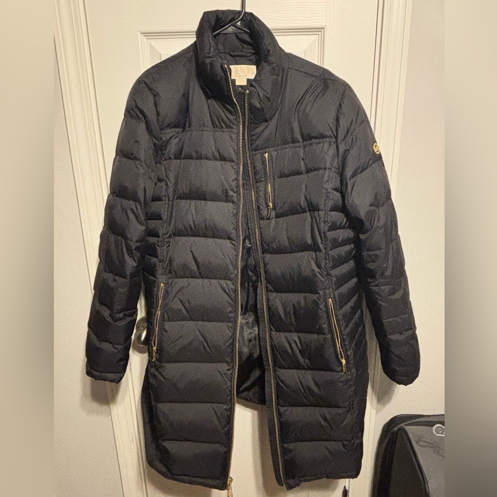 Michael Kors Black Quilted Coat